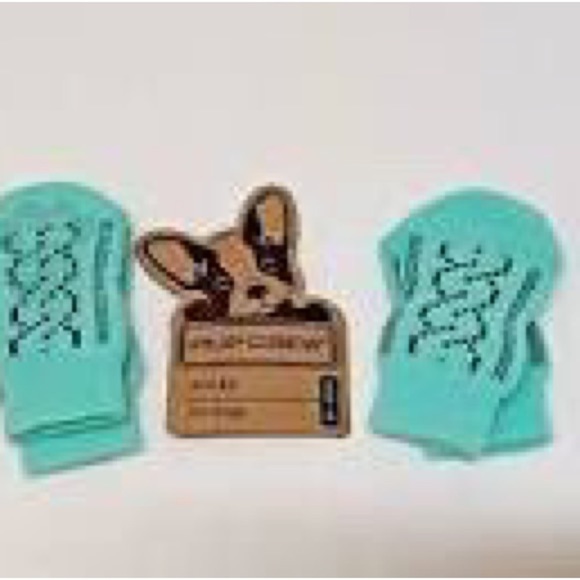 New Pup Crew Non-Skid Mint Green Cable Knit Dog Socks M/L - Picture 1 of 3